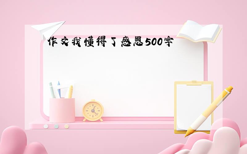 作文我懂得了感恩500字