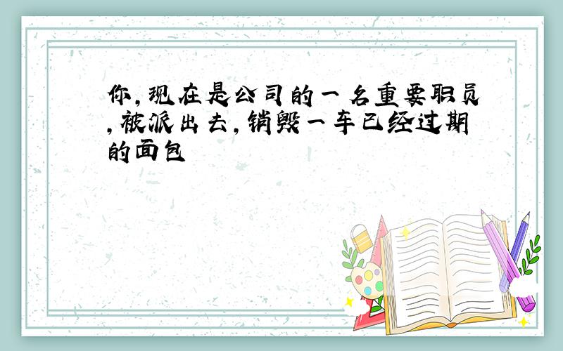 你,现在是公司的一名重要职员,被派出去,销毁一车已经过期的面包