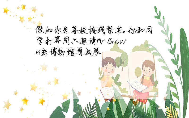 假如你是某校搞残梨花,你和同学打算周六邀请Mr Brown去博物馆看画展