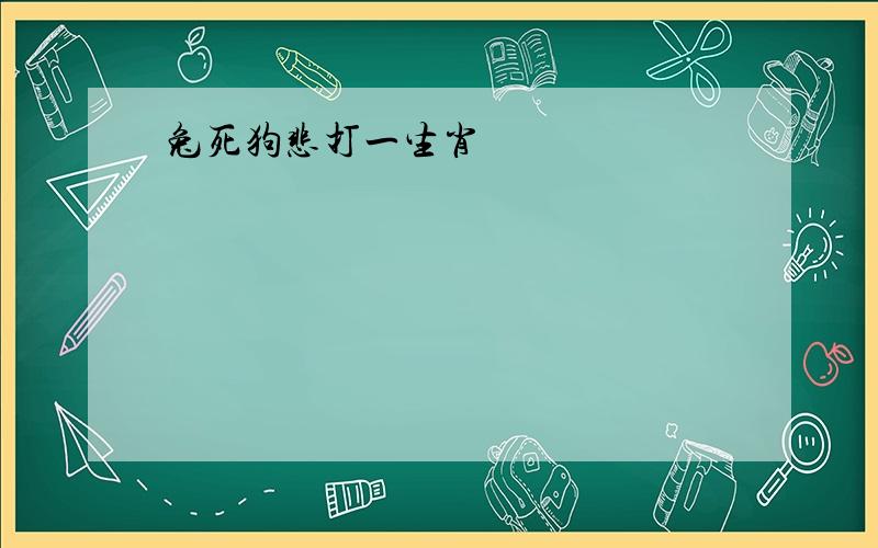 兔死狗悲打一生肖