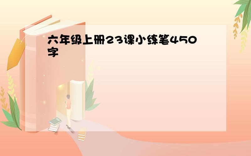 六年级上册23课小练笔450字