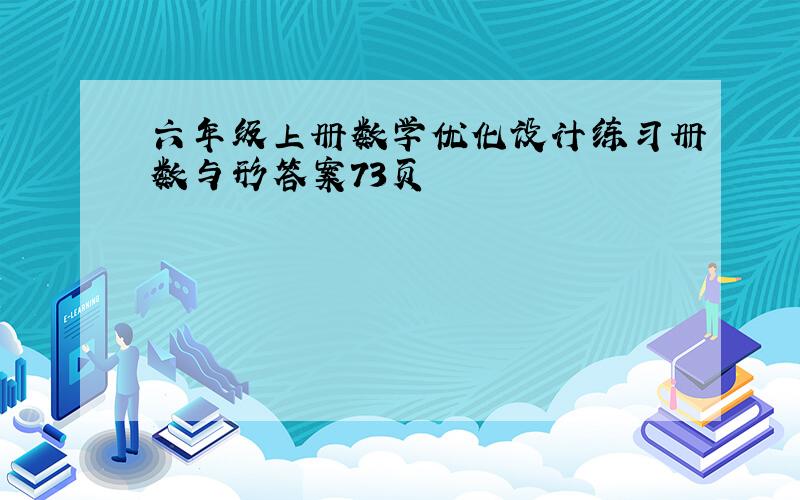 六年级上册数学优化设计练习册数与形答案73页