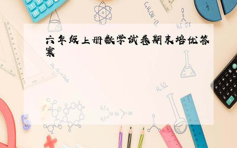 六年级上册数学试卷期末培优答案