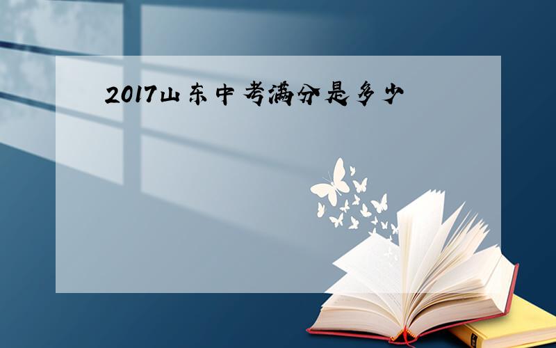 2017山东中考满分是多少