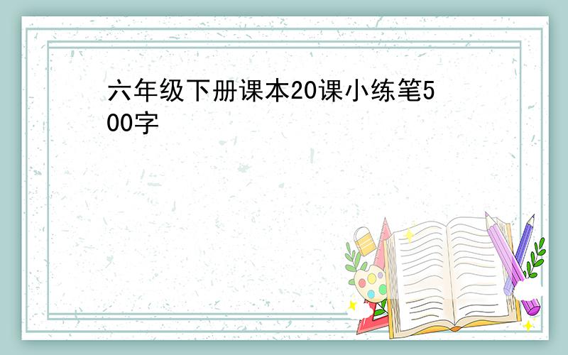 六年级下册课本20课小练笔500字