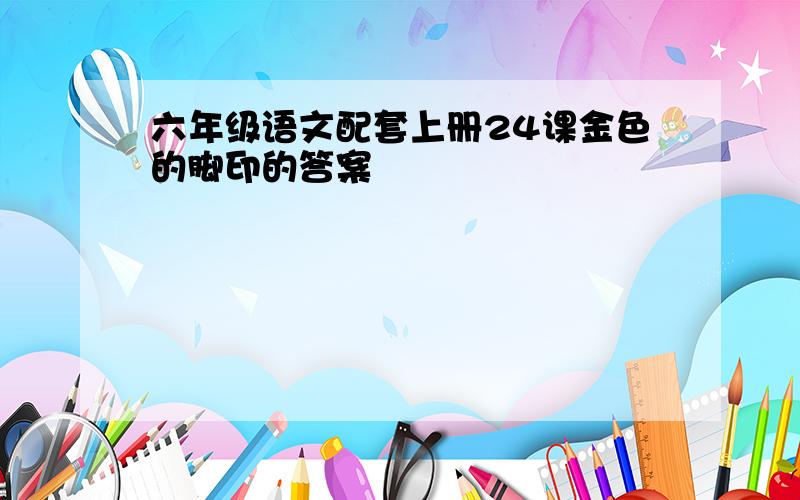 六年级语文配套上册24课金色的脚印的答案