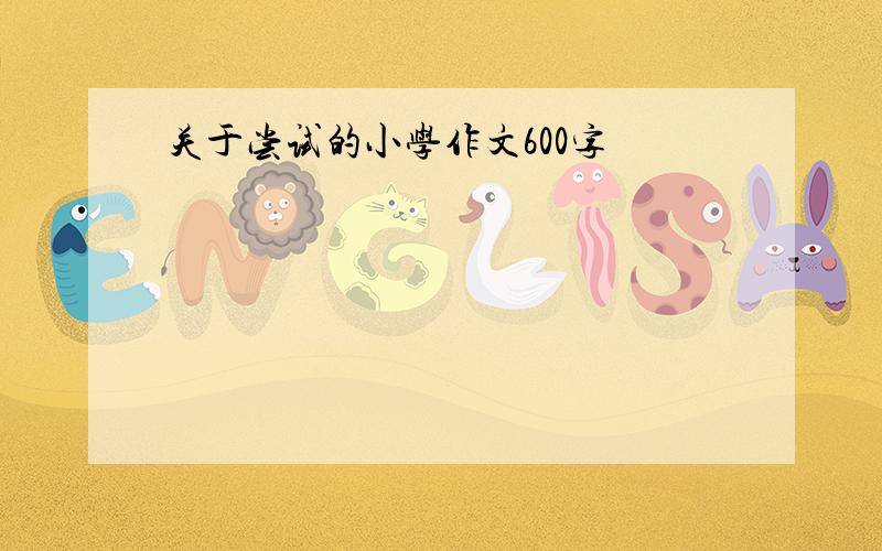 关于尝试的小学作文600字