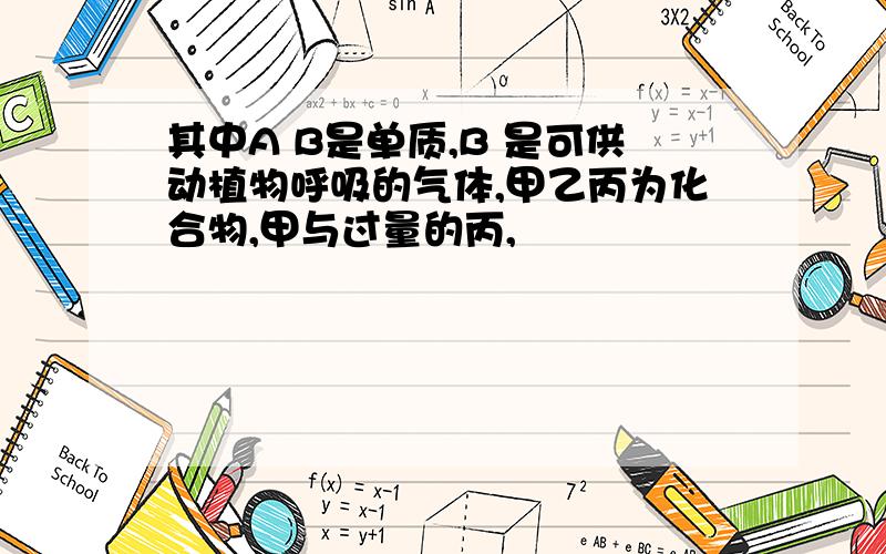 其中A B是单质,B 是可供动植物呼吸的气体,甲乙丙为化合物,甲与过量的丙,