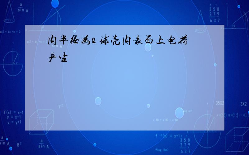 内半径为a 球壳内表面上电荷产生