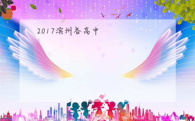 2017滨州各高中