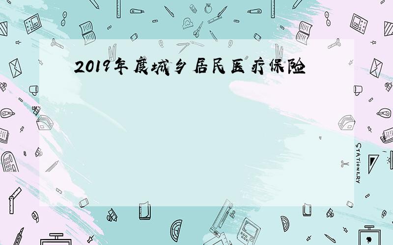 2019年度城乡居民医疗保险