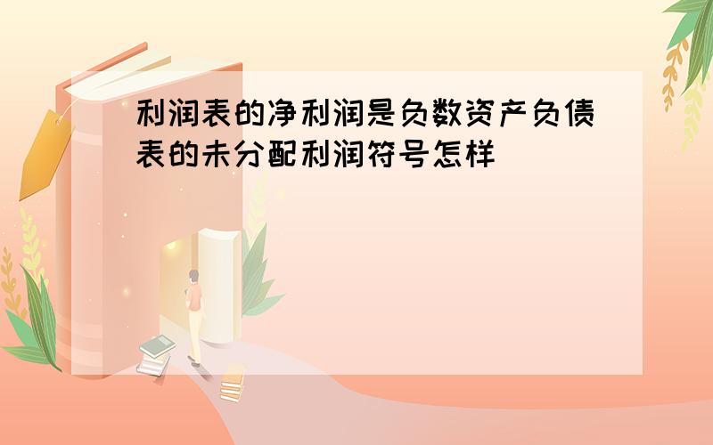 利润表的净利润是负数资产负债表的未分配利润符号怎样