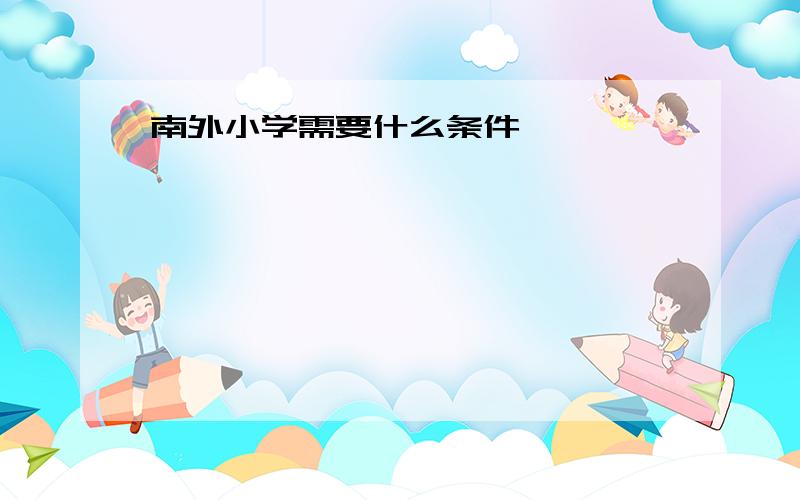 南外小学需要什么条件