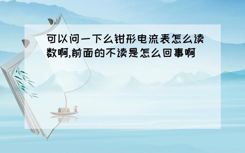 可以问一下么钳形电流表怎么读数啊,前面的不读是怎么回事啊