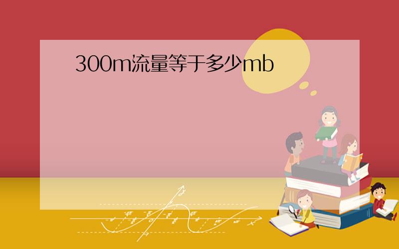 300m流量等于多少mb