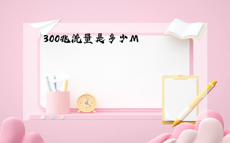 300兆流量是多少M