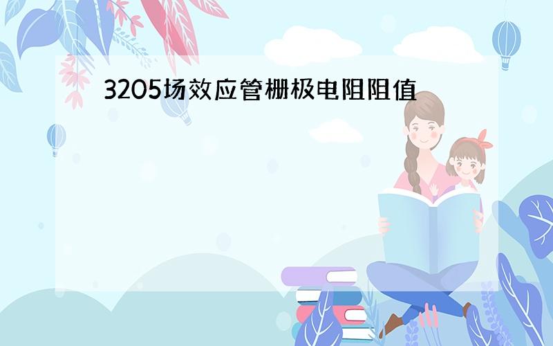 3205场效应管栅极电阻阻值