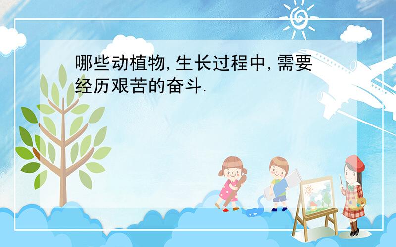 哪些动植物,生长过程中,需要经历艰苦的奋斗.