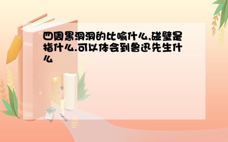 四周黑洞洞的比喻什么,碰壁是指什么.可以体会到鲁迅先生什么