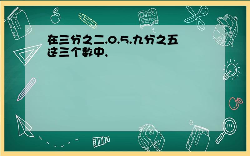 在三分之二.0.5.九分之五这三个数中,