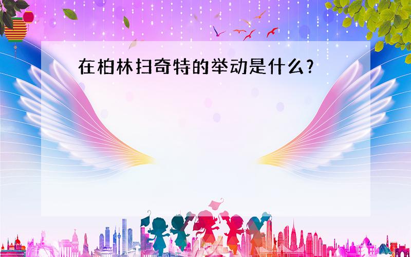 在柏林扫奇特的举动是什么？