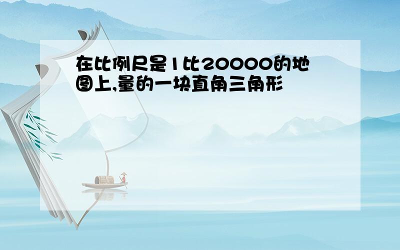 在比例尺是1比20000的地图上,量的一块直角三角形