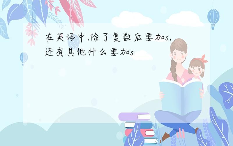 在英语中,除了复数后要加s,还有其他什么要加s