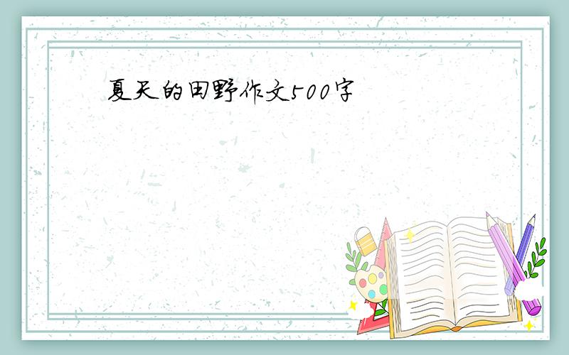 夏天的田野作文500字