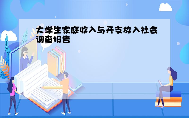 大学生家庭收入与开支放入社会调查报告