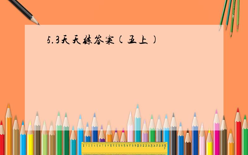 5.3天天练答案(五上)