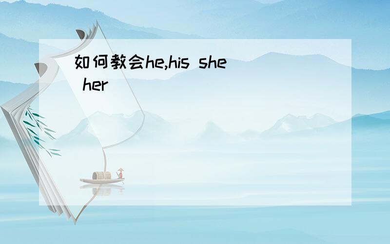 如何教会he,his she her