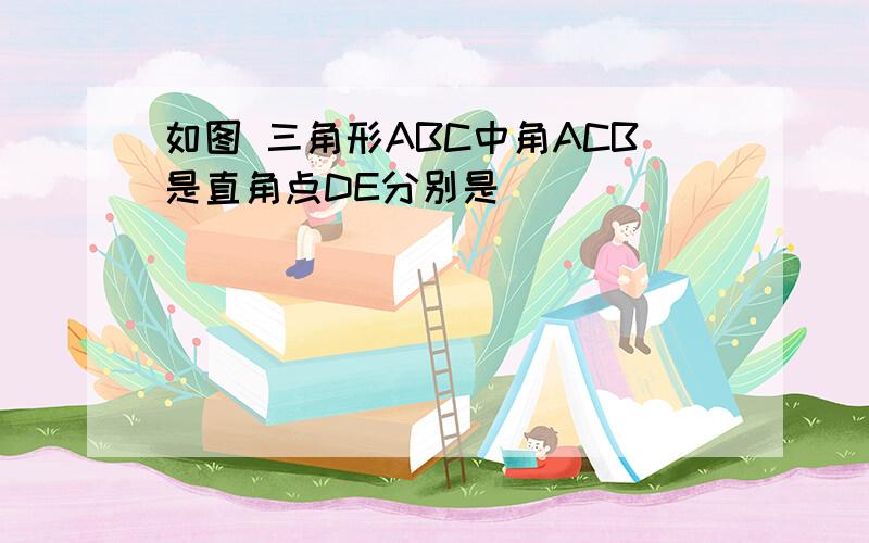 如图 三角形ABC中角ACB是直角点DE分别是