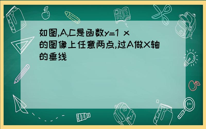 如图,A,C是函数y=1 x的图像上任意两点,过A做X轴的垂线