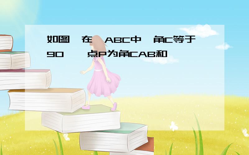 如图,在△ABC中,角C等于90°,点P为角CAB和