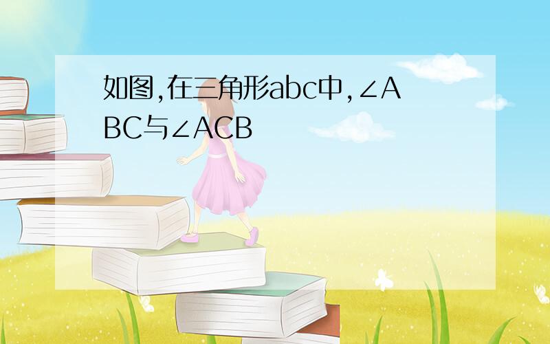 如图,在三角形abc中,∠ABC与∠ACB