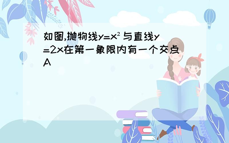 如图,抛物线y=x²与直线y=2x在第一象限内有一个交点A