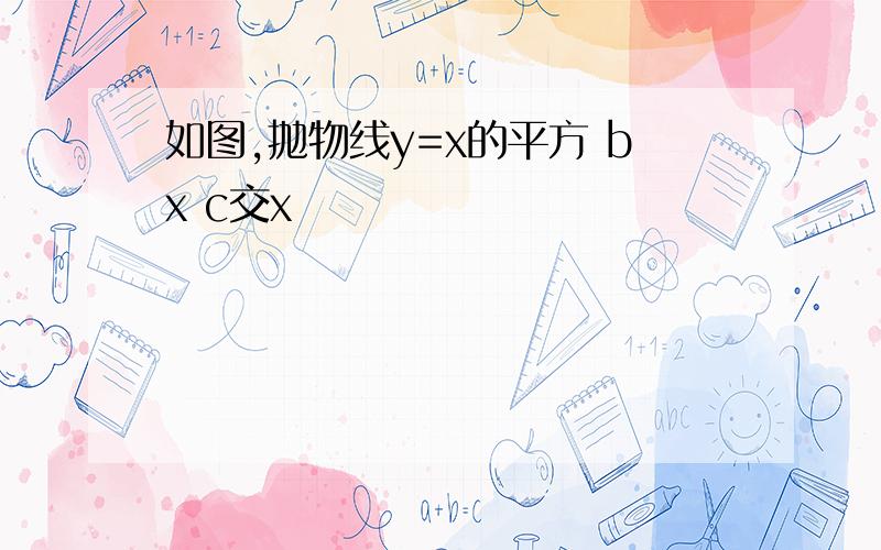 如图,抛物线y=x的平方 bx c交x