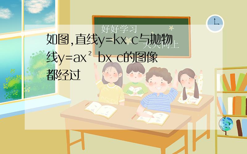 如图,直线y=kx c与抛物线y=ax² bx c的图像都经过