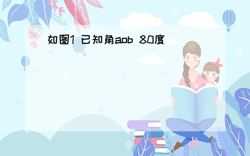 如图1 已知角aob 80度