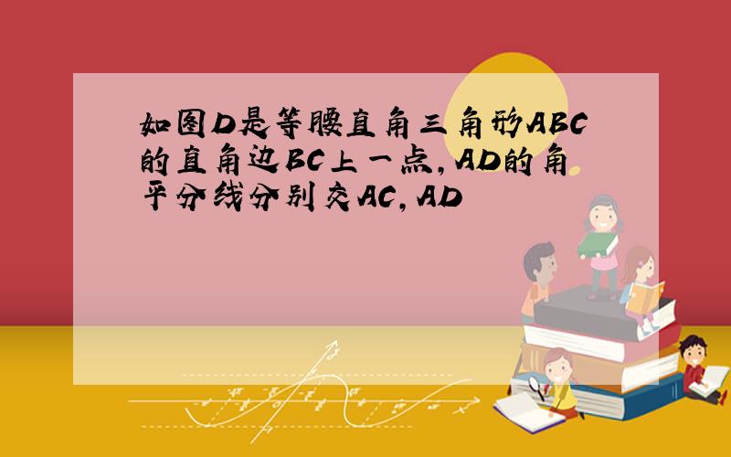 如图D是等腰直角三角形ABC的直角边BC上一点,AD的角平分线分别交AC,AD