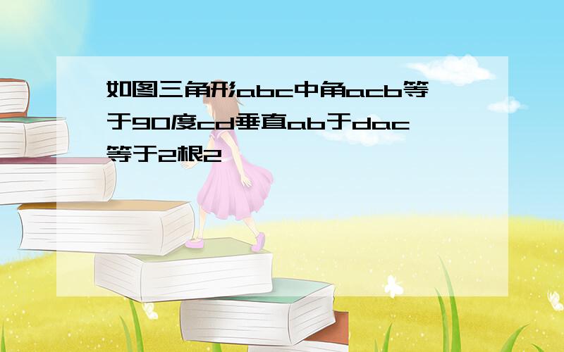 如图三角形abc中角acb等于90度cd垂直ab于dac等于2根2