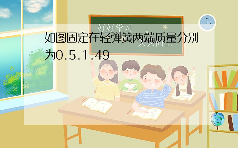 如图固定在轻弹簧两端质量分别为0.5.1.49