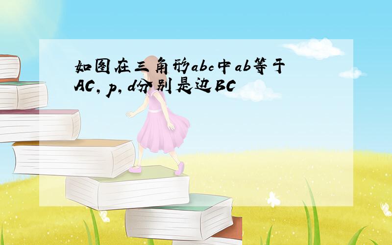 如图在三角形abc中ab等于AC,p,d分别是边BC