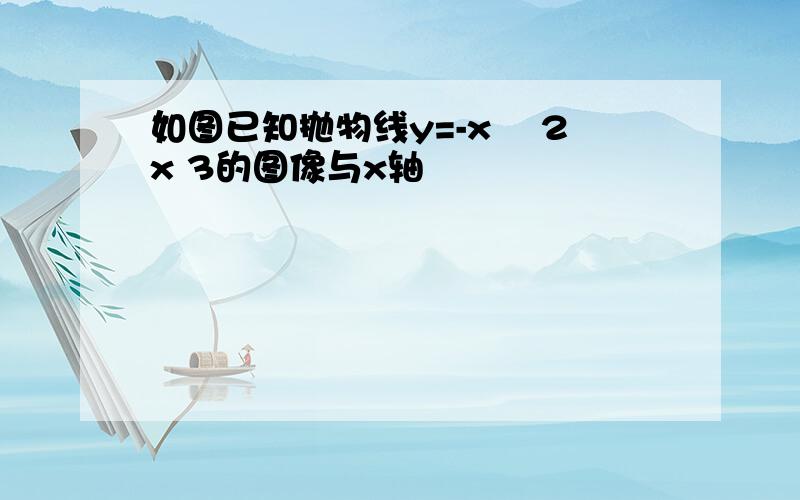 如图已知抛物线y=-x² 2x 3的图像与x轴