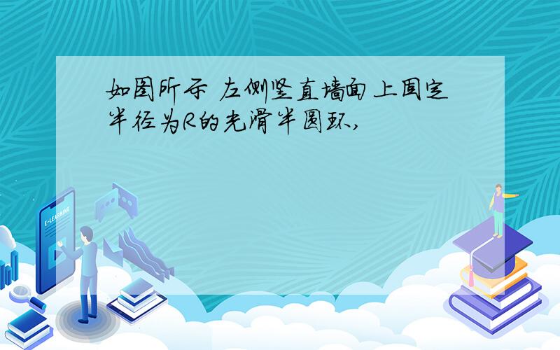 如图所示 左侧竖直墙面上固定半径为R的光滑半圆环,