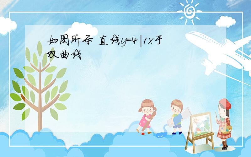 如图所示 直线y=4|1x于双曲线