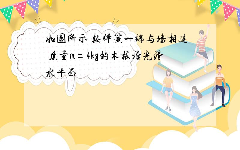 如图所示 轻弹簧一端与墙相连 质量m=4kg的木板沿光滑水平面