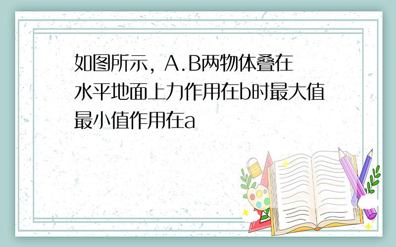 如图所示, A.B两物体叠在水平地面上力作用在b时最大值最小值作用在a