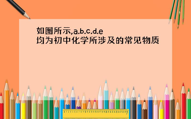 如图所示,a.b.c.d.e均为初中化学所涉及的常见物质