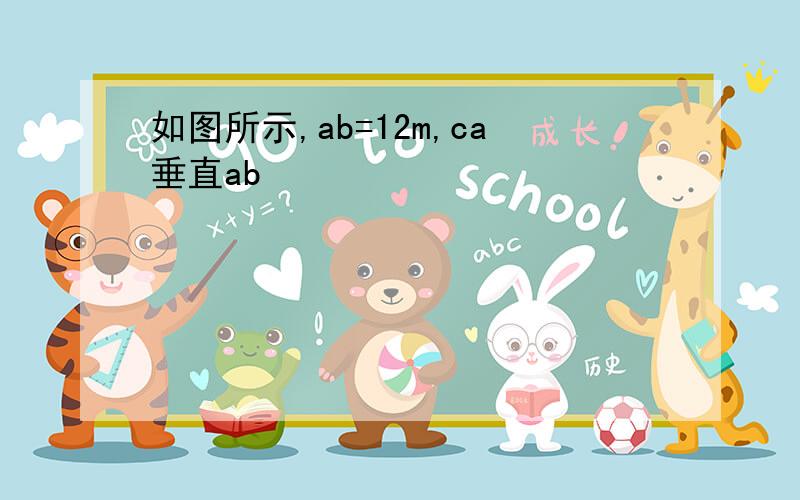 如图所示,ab=12m,ca垂直ab